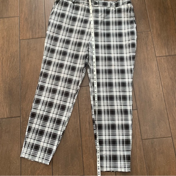Black and White Plaid Check Pants size 2X - Picture 6 of 6